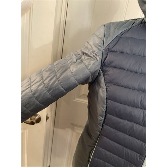 Quechua DECATHLON Women’s Blue DOWN Puffer Jacket Coat Sz S Zip Thin But Warm‎ - Picture 8 of 16